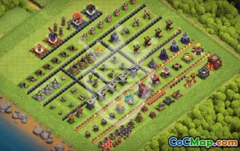 town hall 10, progress base layout #48464