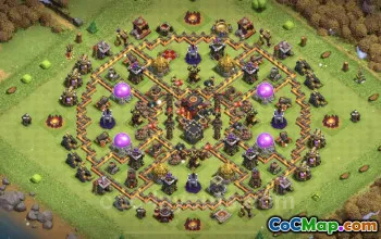 TH10 Trophy Base Link for Clash of Clans Defense #25177