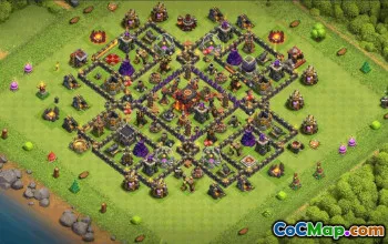 town hall 10, trophy/war base layout #34031