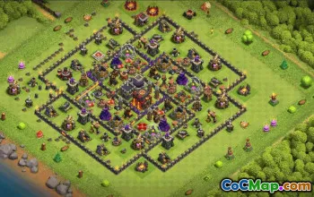 CoC TH10 Base Layout Copy Link #34263