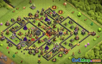 Town Hall 10 Base Layout Copy #34266