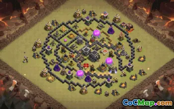 town hall 10, trophy/war base layout #34633
