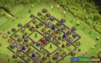 town hall 10, trophy/war base layout #34642