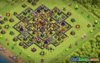 Top Copy Town Hall 10 Base Layouts #35004
