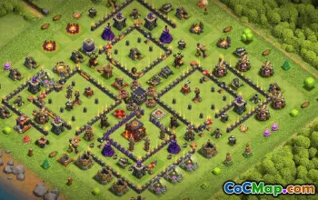 town hall 10, trophy/war base layout #35167