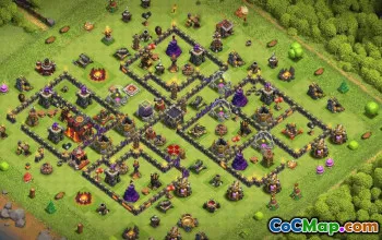 town hall 10, trophy/war base layout #35275