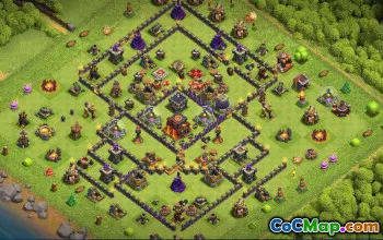 Best Town Hall 10 Base Layout Copy & Map #35492