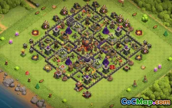 town hall 10, trophy/war base layout #35626
