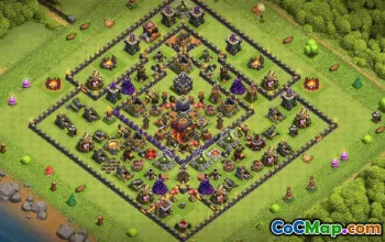 town hall 10, trophy/war base layout #35628