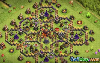 town hall 10, trophy/war base layout #36196