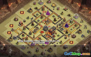 town hall 10, trophy/war base layout #37109