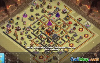 town hall 10, trophy/war base layout #37112