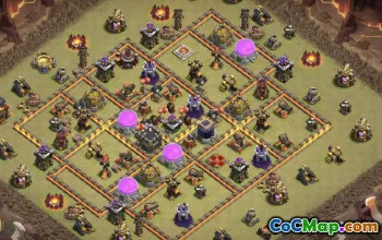 town hall 10, trophy/war base layout #37498