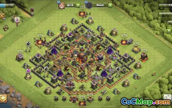 town hall 10, trophy/war base layout #37560