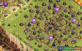 town hall 10, trophy/war base layout #37724