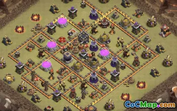 town hall 10, trophy/war base layout #37833