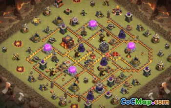 town hall 10, trophy/war base layout #37968