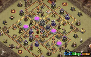 town hall 10, trophy/war base layout #38212