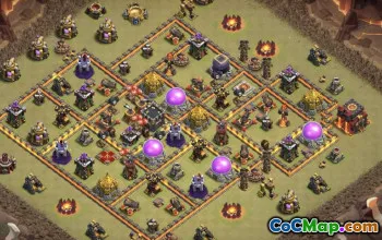town hall 10, trophy/war base layout #39261