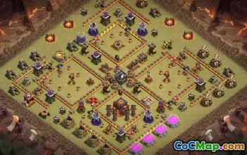 town hall 10, trophy/war base layout #39550