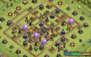 town hall 10, trophy/war base layout #39602