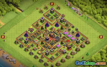 town hall 10, trophy/war base layout #39659