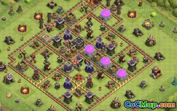 town hall 10, trophy/war base layout #39863