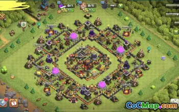 town hall 10, trophy/war base layout #39955