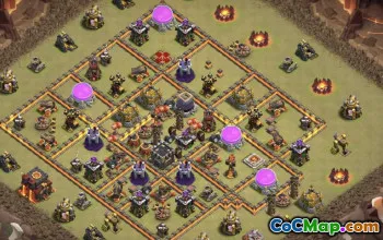 town hall 10, trophy/war base layout #40759