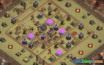 town hall 10, trophy/war base layout #40761