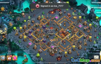 town hall 10, trophy/war base layout #41543