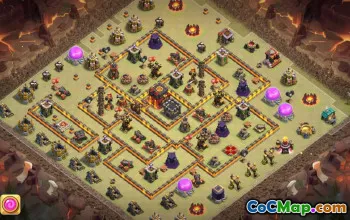 town hall 10, trophy/war base layout #41580