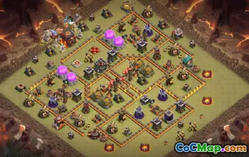 town hall 10, trophy/war base layout #41720