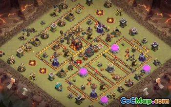 town hall 10, trophy/war base layout #42538