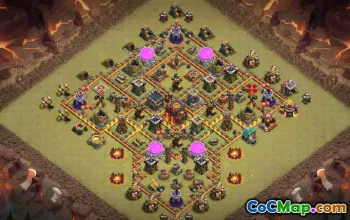 town hall 10, trophy/war base layout #42885