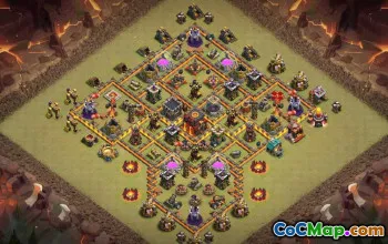 town hall 10, trophy/war base layout #42957