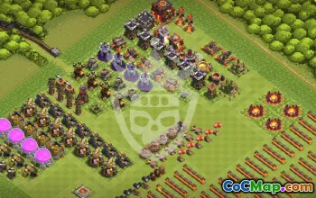 town hall 10, trophy/war base layout #44918