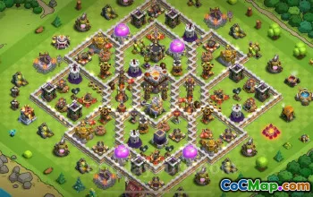 TH11 Base with Link | Anti 3 Stars & Dragon Defense 2025 #52326