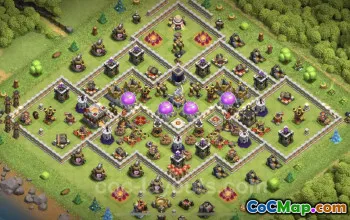 TH11 Farming Base: Anti Everything Hybrid Layout & Link #25315