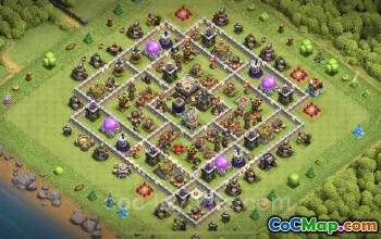 TH11 Farming Base Link | Anti 3 Stars Hybrid | COC Layout #25254