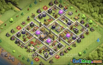 TH11 Farming Base Link - Clash of Clans Hybrid Design #20239