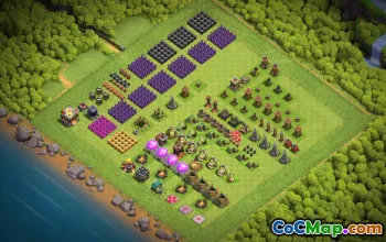 town hall 11, funny/trophy/war base layout #42497