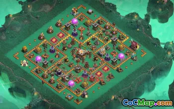 Th11 Hybrid Base with Anti-3 Star Defense #55711
