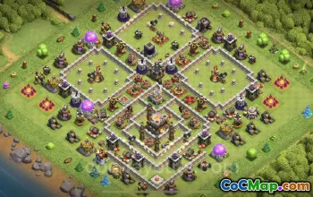 TH11 Trophy Base Link - Anti Everything Defense - COC #20313