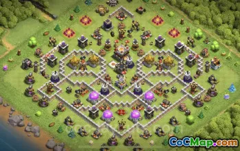 TH11 Trophy Base Link - Clash of Clans Defense Strategy #25376