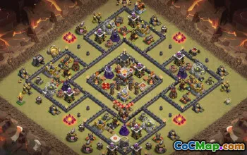 town hall 11, trophy/war/farming base layout #35251
