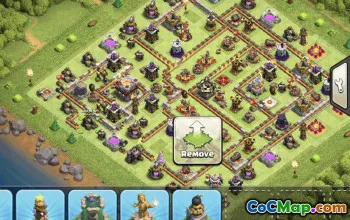 town hall 11, trophy/war base layout #34049