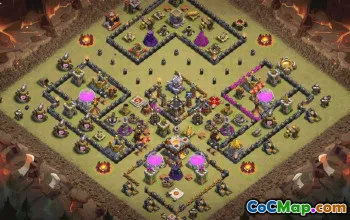 town hall 11, trophy/war base layout #34053