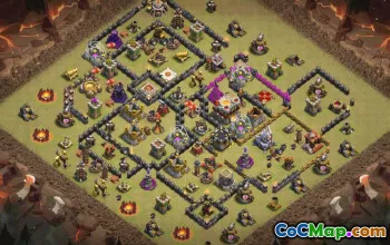 town hall 11, trophy/war base layout #34098