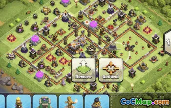 town hall 11, trophy/war base layout #34140